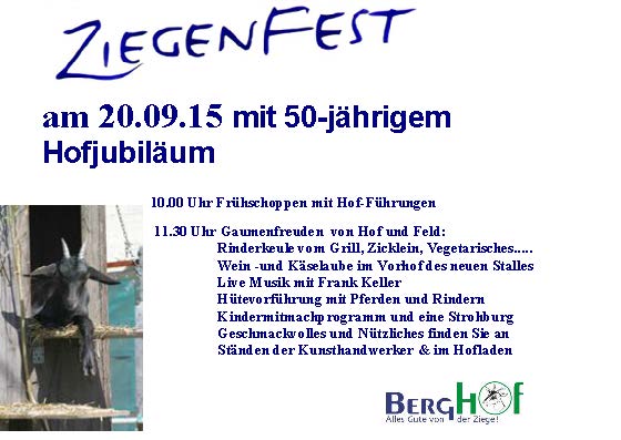Ziegenfest 2015 Plakat Mitteilungsblatt