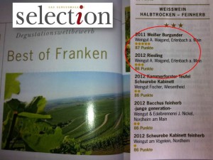 selection Degustationswettbewerb best of Franken 2013