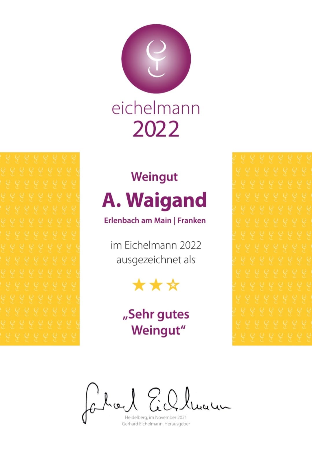 Empfohlen im Eichelmann WeinGuide Deutschland 2022